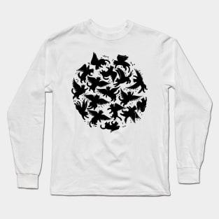 Raven cats - black Long Sleeve T-Shirt